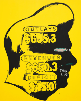 “Thin Lips” (1984-85) de Andy Warhol e Jean-Michel Basquiat – imagem da casa de leilão Phillips