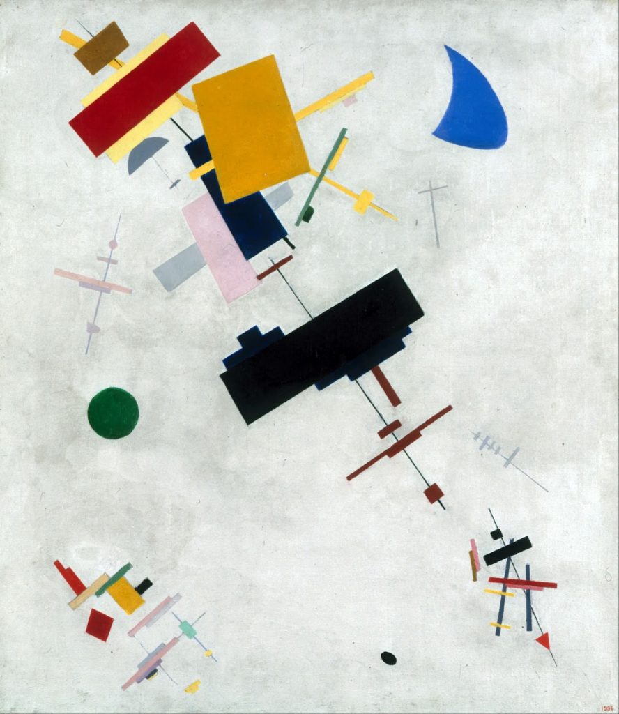 Kazimir Malevich. Suprematist Composition: Airplane Flying, 1915. Imagem: MoMa