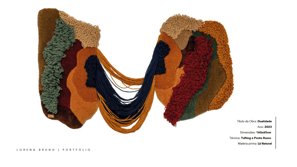 tapeçaria têxtil Dualidade, de Lorena Bruno