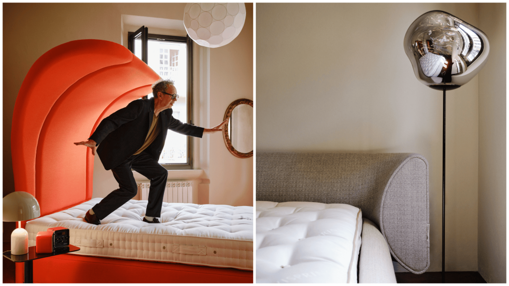 Tom Dixon em seu projeto na Milan Design Week.