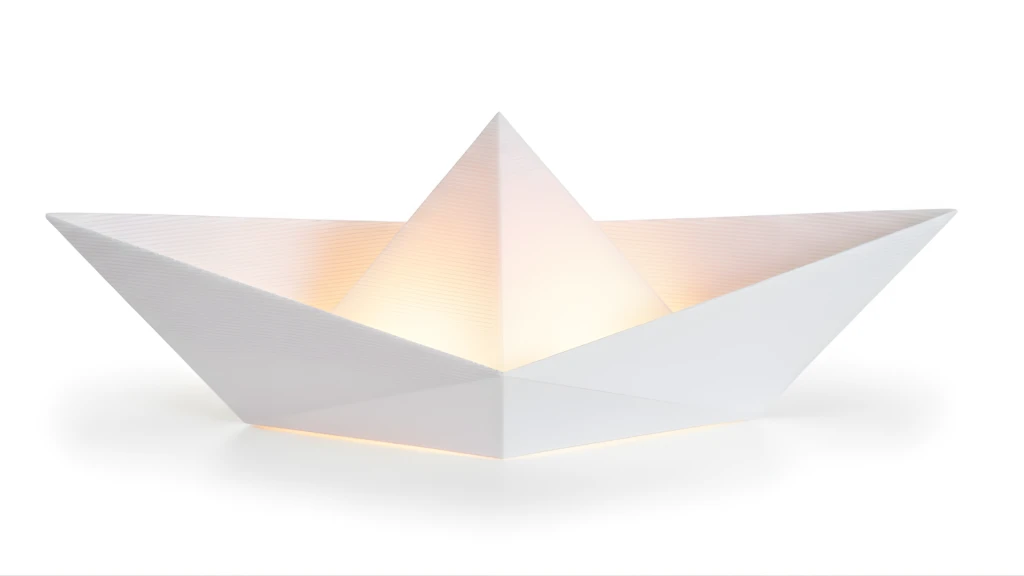 Barco de papel virá luminária