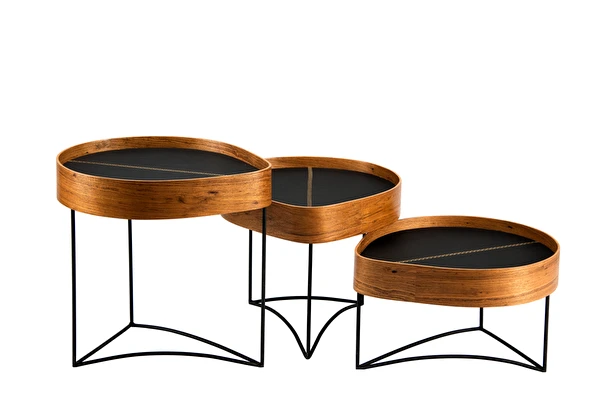 Mesa pétala peça que traz calor e textura para a decoração de inverno.